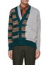 Main View - Click To Enlarge - KOLOR BEACON - Double Layered V-Neck Knit Cardigan