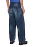 Back View - Click To Enlarge - KOLOR BEACON - Whiskering Detail Relaxed Fit Jeans