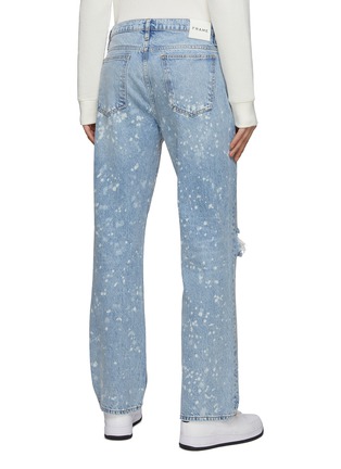 Back View - Click To Enlarge - FRAME DENIM - PAINT SPLATTERED RIPPED BOXY JEANS