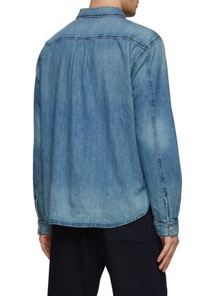 Back View - Click To Enlarge - FRAME - DOUBLE CHEST POCKET LONG SLEEVE DENIM SHIRT