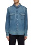 Main View - Click To Enlarge - FRAME - DOUBLE CHEST POCKET LONG SLEEVE DENIM SHIRT
