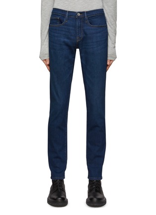 Main View - Click To Enlarge - FRAME - ‘L'HOMME’ DARK WASH SLIM JEANS