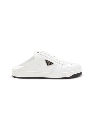 Main View - Click To Enlarge - PRADA - ‘Flat Downtown’ Leather Sabot Sneakers
