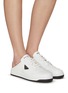 Figure View - Click To Enlarge - PRADA - ‘Flat Downtown’ Leather Sabot Sneakers
