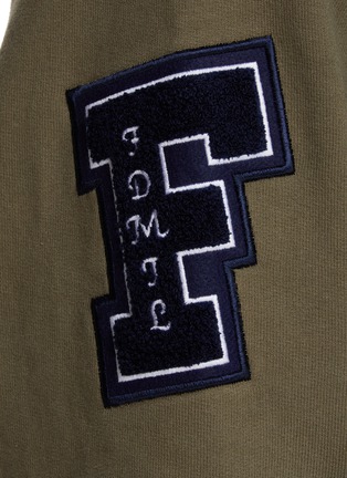 - FDMTL - Logo Print ‘F’ Patch Long Sleeve Hoodie