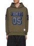 Main View - Click To Enlarge - FDMTL - Logo Print ‘F’ Patch Long Sleeve Hoodie