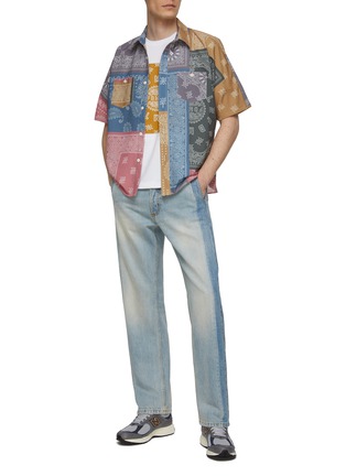 Figure View - Click To Enlarge - FDMTL - All Over Bandana Patchwork Short Sleeve Button Up Shirt