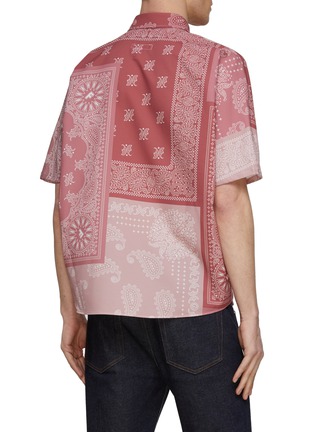 Back View - Click To Enlarge - FDMTL - All Over Bandana Patchwork Short Sleeve Button Up Shirt
