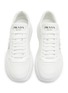 Detail View - Click To Enlarge - PRADA - Flat 'Prax 01' Logo Plaque Leather Sneakers