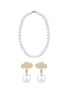 Main View - Click To Enlarge - YICI ZHAO ART & JEWELS - ‘Lucky Clouds’ 18K White And Yellow Gold Diamond Akoya Pearl Earrings And Necklace Set