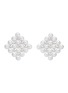 Main View - Click To Enlarge - YICI ZHAO ART & JEWELS - Wonderland Diamond Pearl 18K White Gold Square Earrings