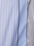  - FENG CHEN WANG - Striped Panel Cotton Short Sleeve Shirt