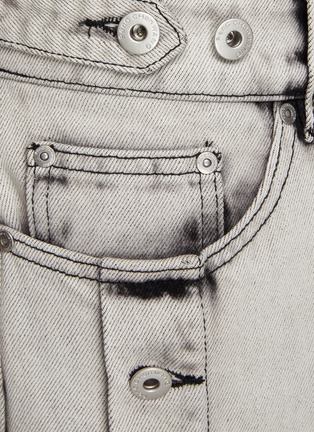  - FENG CHEN WANG - Buttoned Side Acid Washed Jeans