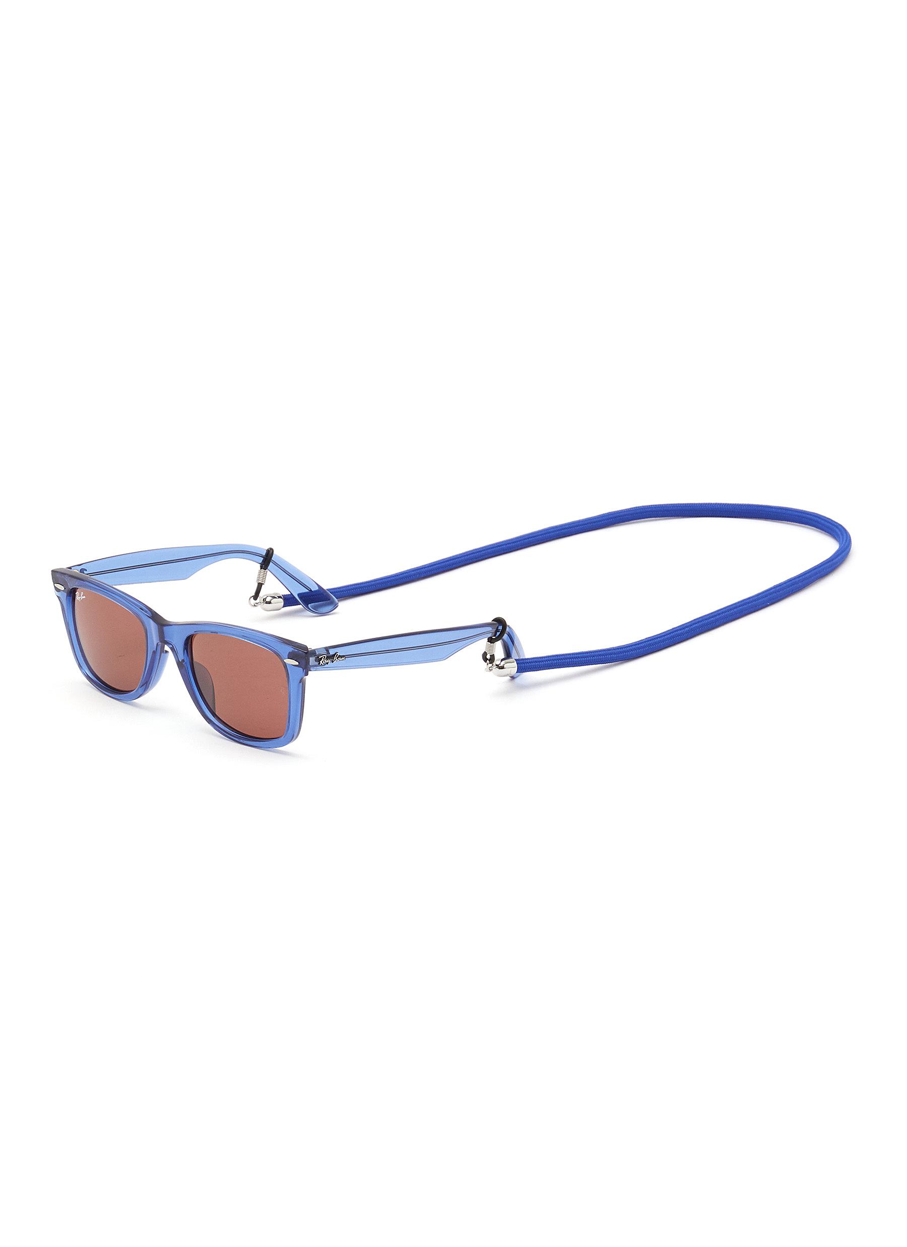 RAY-BAN Strap Detailing Brown Lens Acetate Square Sunglasses