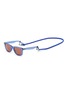 Main View - Click To Enlarge - RAY-BAN - Strap Detailing Brown Lens Acetate Square Sunglasses
