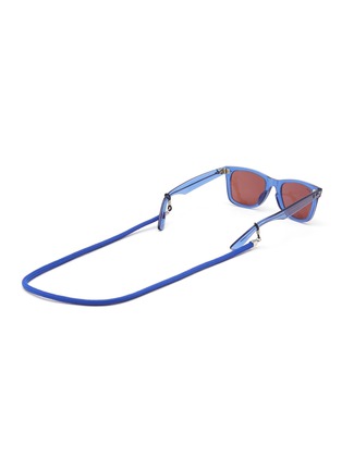 Figure View - Click To Enlarge - RAY-BAN - Strap Detailing Brown Lens Acetate Square Sunglasses