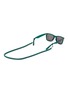 Figure View - Click To Enlarge - RAY-BAN - Strap Detailing Dark Grey Lens Acetate Square Sunglasses