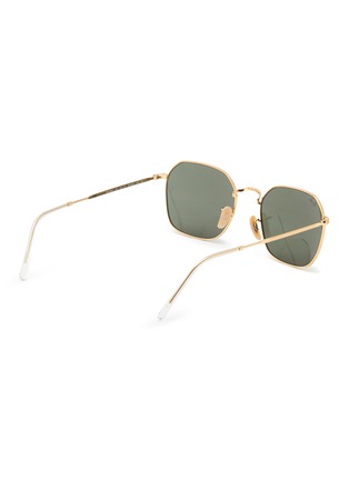 Figure View - Click To Enlarge - RAY-BAN - Green Lens Gold Toned Metal Square Sunglasses