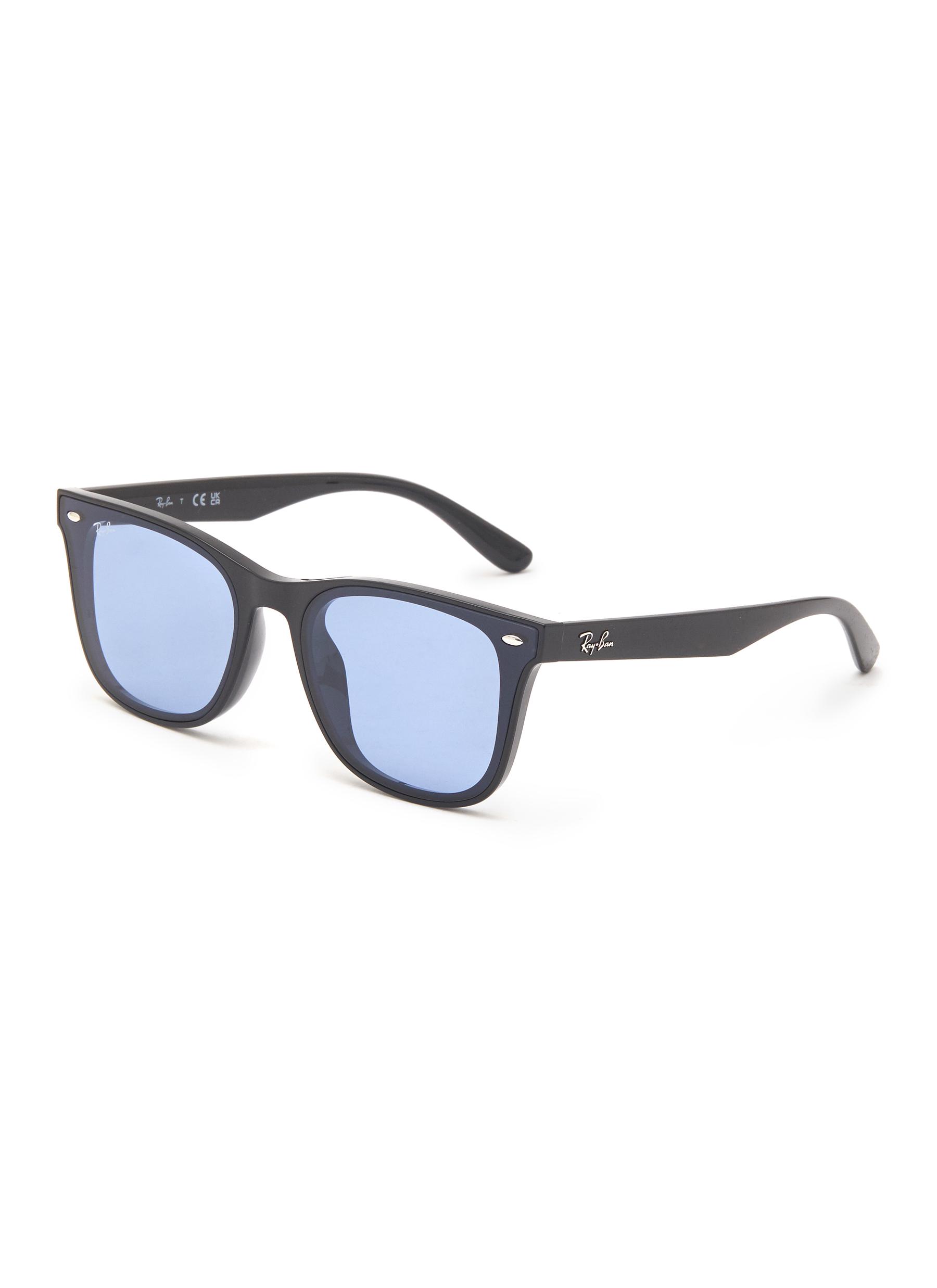RAY-BAN Blue Lens Acetate Square Sunglasses