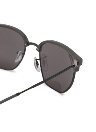 Detail View - Click To Enlarge - RAY-BAN - ‘Clubmaster’ Dark Grey Lens Metal Sunglasses