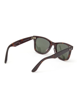 Figure View - Click To Enlarge - RAY-BAN - Grey Lens Tortoiseshell Effect Acetate Square Sunglasses