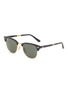 Main View - Click To Enlarge - RAY-BAN - ‘Clubmaster’ Foldable Green Lens Metal Sunglasses