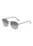 Main View - Click To Enlarge - RAY-BAN - Gradient Grey Lens Metal Square Sunglasses