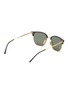 Figure View - Click To Enlarge - RAY-BAN - ‘Clubmaster’ Green Lens Metal Sunglasses