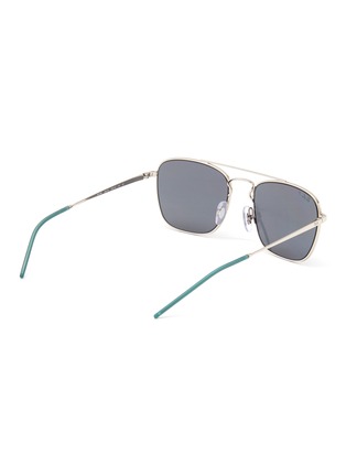 Figure View - Click To Enlarge - RAY-BAN - Grey Lens Metal Aviator Sunglasses