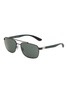 Main View - Click To Enlarge - RAY-BAN - Green Lens Black Metal Aviator Sports Sunglasses