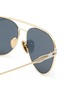 Detail View - Click To Enlarge - PRADA - Blue Lens Metal Frame Aviator Sunglasses