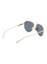 Figure View - Click To Enlarge - PRADA - Blue Lens Metal Frame Aviator Sunglasses