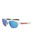 Main View - Click To Enlarge - PRADA - Linea Rossa Acetate Light Blue Lens Sports Sunglasses