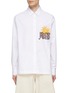 Main View - Click To Enlarge - JACQUEMUS - ‘La Chemise Baou’ Logo Embroidery Baroque Sun Print Long Sleeve Shirt