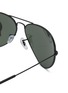 Detail View - Click To Enlarge - RAY-BAN - Green Lens Black Metal Aviator Sunglasses