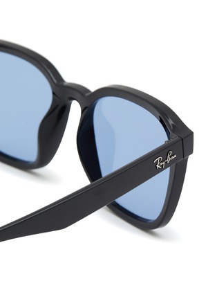 Detail View - Click To Enlarge - RAY-BAN - ACETATE FRAME WAYFARER-ESQUE INJECTED BLUE LENS SUNGLASSES