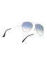 Figure View - Click To Enlarge - RAY-BAN - Gradient Blue Lens Silver Toned Metal Aviator Sunglasses