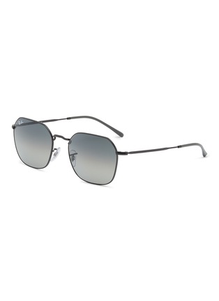 Main View - Click To Enlarge - RAY-BAN - Gradient Grey Lens Black Metal Square Sunglasses