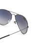 Detail View - Click To Enlarge - RAY-BAN - Gradient Blue Lens Grey Metal Aviator Sunglasses
