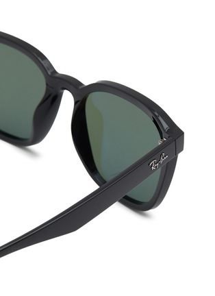Detail View - Click To Enlarge - RAY-BAN - ACETATE FRAME WAYFARER-ESQUE INJECTED DARK GREEN POLARIZED LENS SUNGLASSES