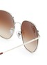 Detail View - Click To Enlarge - RAY-BAN - Gradient Brown Lens Silver Toned Metal Aviator Sunglasses