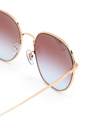 Detail View - Click To Enlarge - RAY-BAN - Gradient Lens Gold Toned Metal Round Sunglasses