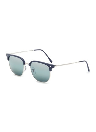 Main View - Click To Enlarge - RAY-BAN - NEW CLUBMASTER METAL TEMPLE INJECTED POLARIZED BLUE MIRROR LENS
