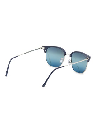 Figure View - Click To Enlarge - RAY-BAN - NEW CLUBMASTER METAL TEMPLE INJECTED POLARIZED BLUE MIRROR LENS