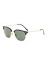 Main View - Click To Enlarge - RAY-BAN - NEW CLUBMASTER METAL TEMPLE INJECTED GREEN LENS