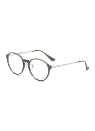 Main View - Click To Enlarge - RAY-BAN - ACETATE ROUND FRAME CLEAR LENSES GLASSES