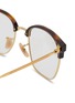 Detail View - Click To Enlarge - RAY-BAN - MIXED FRAME CLUBMASTER-ESQUE FRAME CLEAR LENSES GLASSES