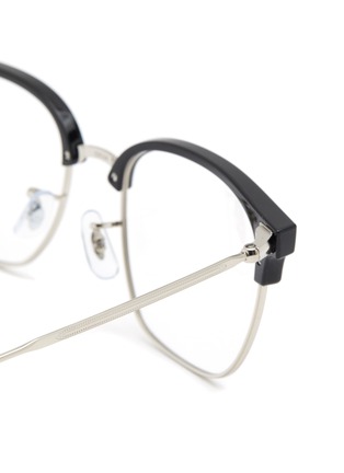 Detail View - Click To Enlarge - RAY-BAN - MIXED FRAME CLUBMASTER-ESQUE FRAME CLEAR LENSES GLASSES