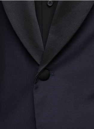  - ISAIA - SINGLE BREASTED SHAWL LAPEL FULL LINED DOUBLE VENT TUXEDO SUIT