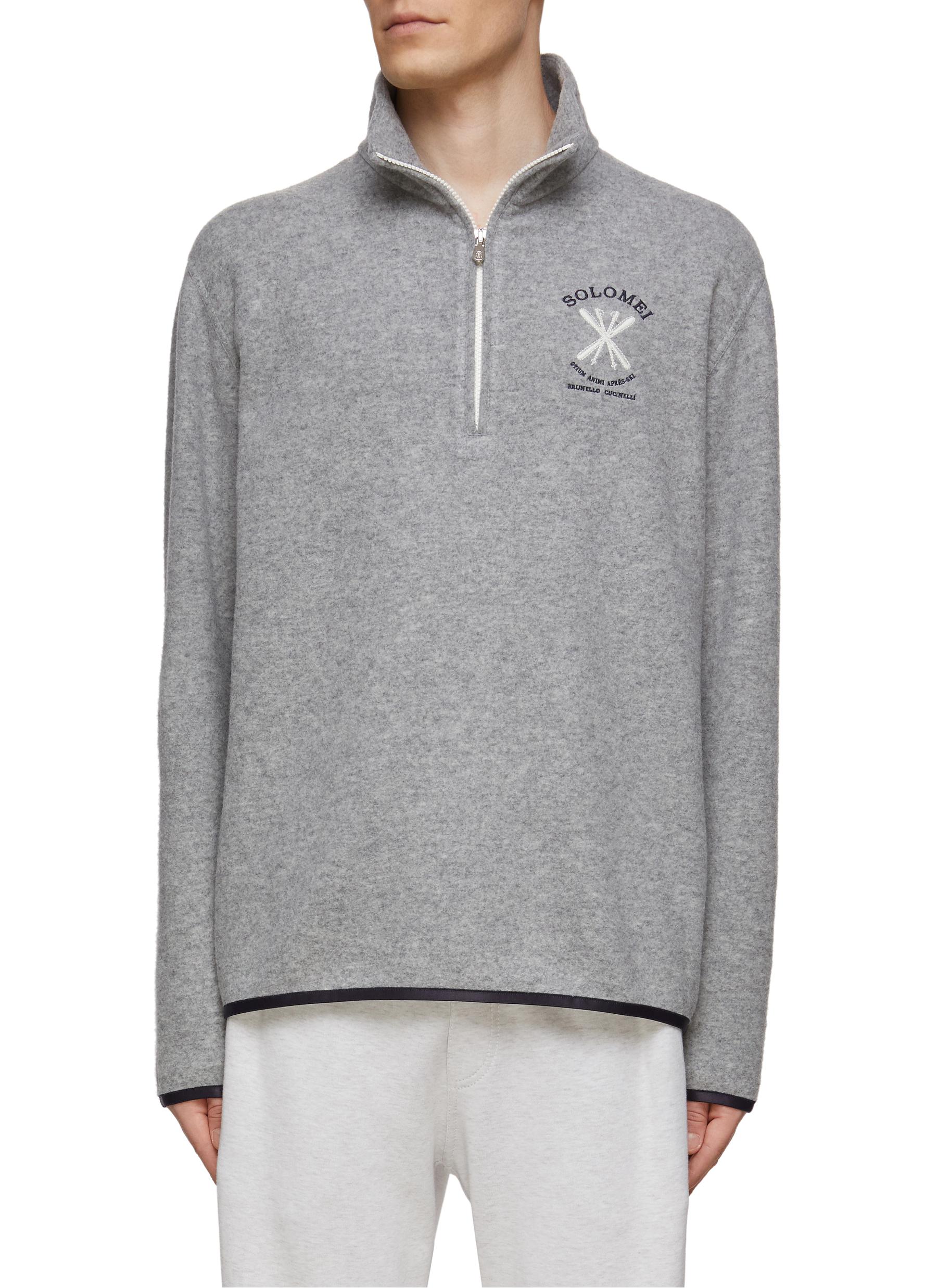 logo-embroidered sweatshirt, Brunello Cucinelli